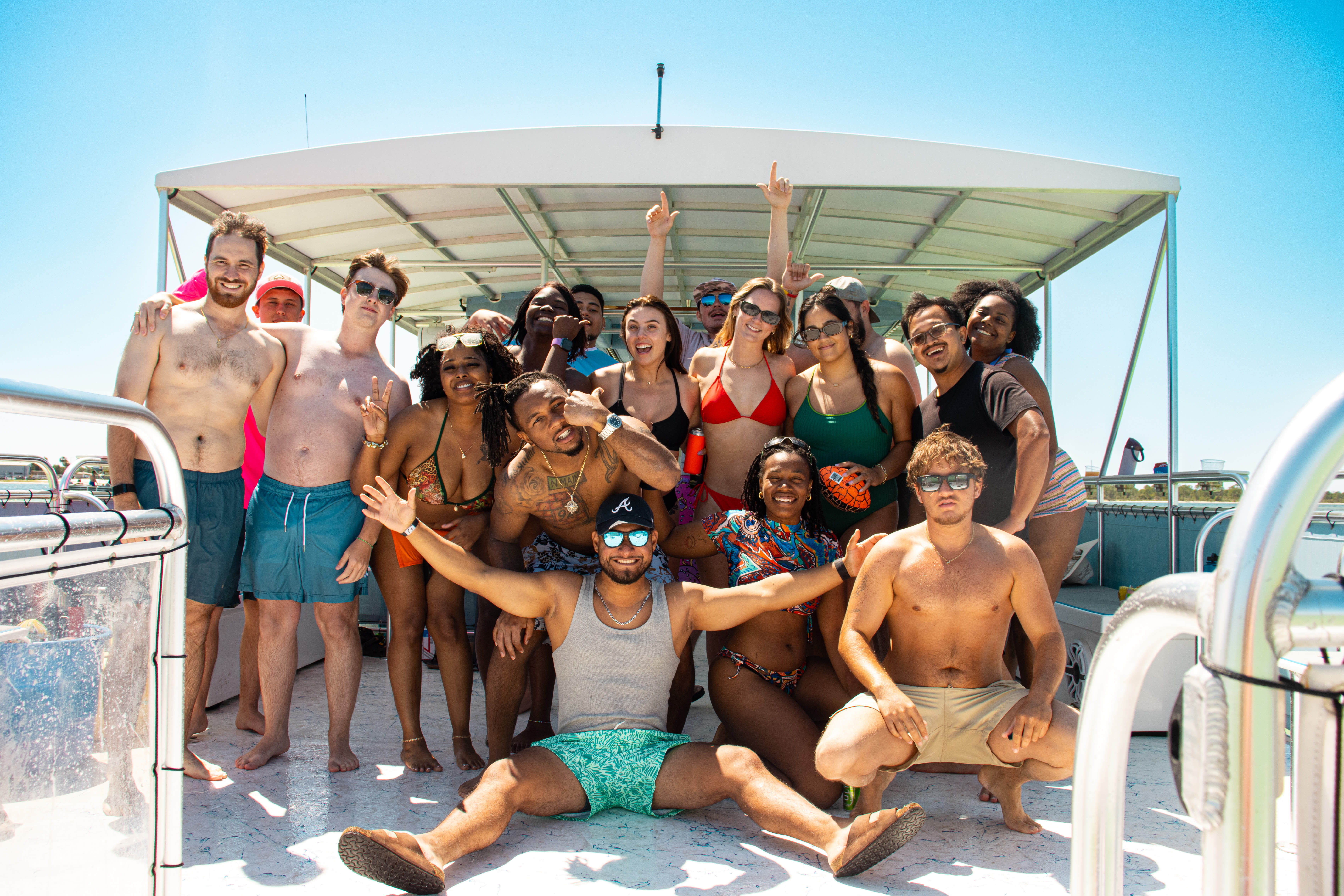 Team boat day celebration